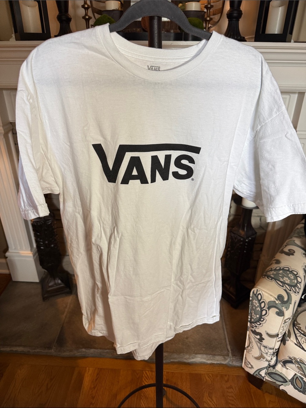 Vans White T-Shirt with Black Logo